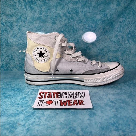 Converse Chuck 70 Gray Patchwork Men’s Canvas High Top Shoes Sneakers Size 9.5 - Picture 7 of 7